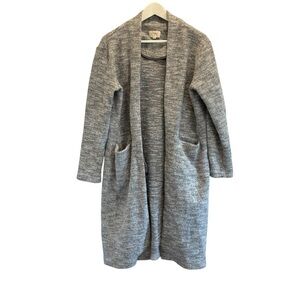 Everly Gray Duster Cardigan Cozy Winter Fall Autumn Size Small